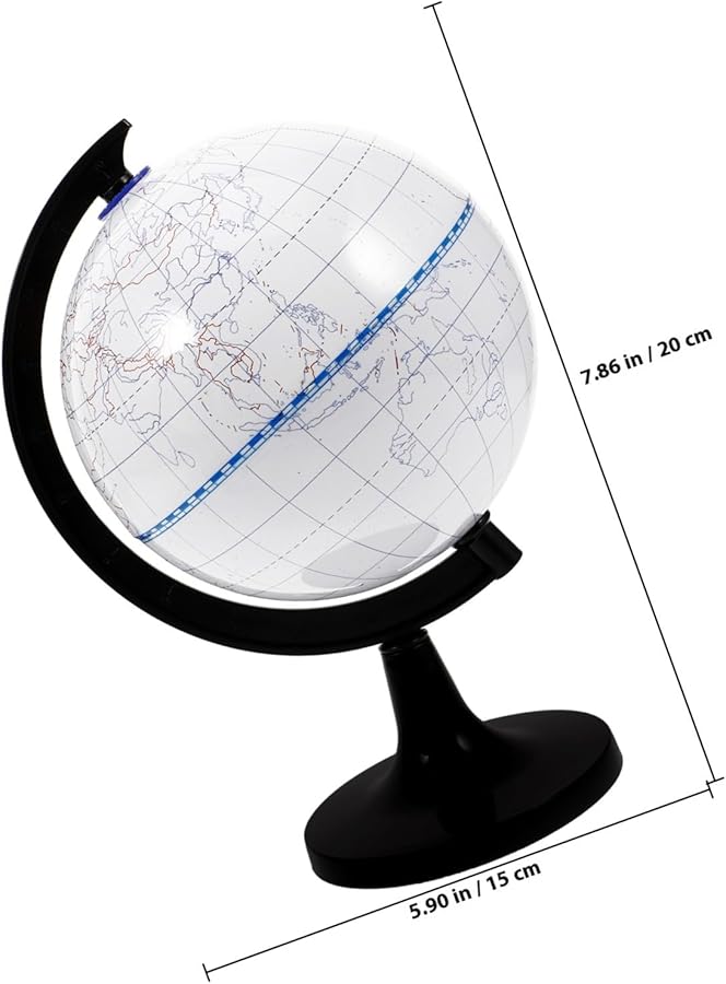 DIY Erasable Globe Coloring Kit 14.2cm Educational Craft for Adults Geography Learning - Image 2